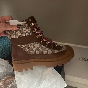 TALLIA Brown and Tan Combat Boots